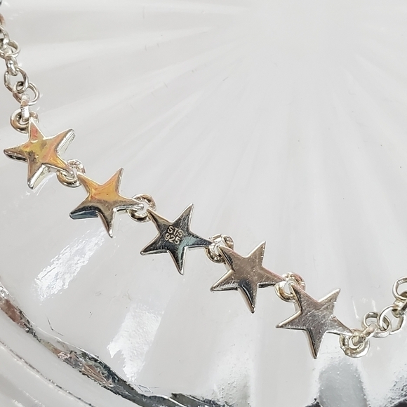 Sterling Silver adjustable Celestial bracelet stars - Picture 3 of 7